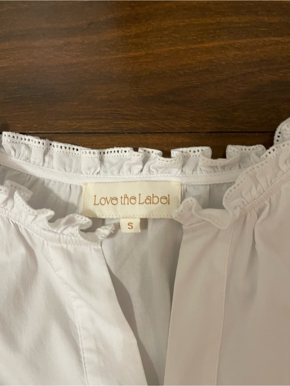 Love the Label White Puff-Sleeve Cotton Blouse - Picture 3 of 3